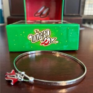 Wizard of Oz Silver Bracelet with Red Shoe Charm